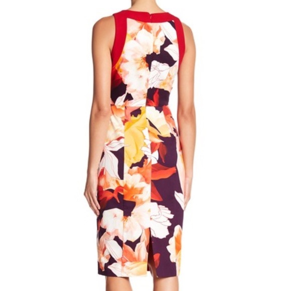 Black Halo Rohan Floral Sheath Dress Size 4 - Picture 2 of 11